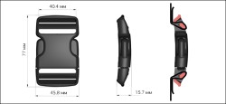 Фастекс 40мм FD40 цв.черный нагрузка 80 кг уп.100 шт