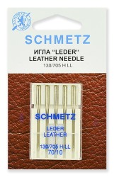 Иглы для кожи Schmetz 130/705H LL № 70, уп.5 игл