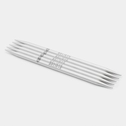 36001 Knit Pro Спицы чулочные для вязания Mindful 2мм/15см, нержавеющая сталь, серебристый, 5шт