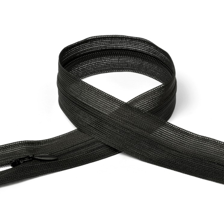 Молния MaxZipper пласт. потайная №3 40см н/р цв.F322 черный уп.10шт