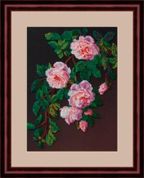 Набор для вышивания бисером GALLA COLLECTION арт.Л 328 Розовые розы 22х30 см