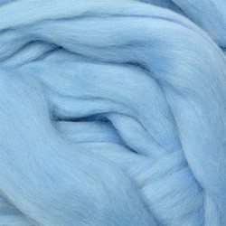 Шерсть для валяния ТРО "Гребенная лента" (100%полутонкая шерсть) 100г цв.0300 св.голубой