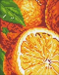 Набор "Паутинка" для изготовления картины со стразами арт.М274 Апельсины 14х18 см