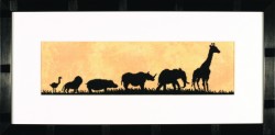 Набор для вышивания LANARTE арт.PN-0008168 Parade Of Wild Animals 31х9 см