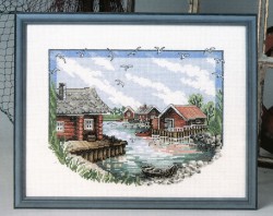Набор для вышивания OEHLENSCHLAGER арт.76456 Шведский дом 31х39 см