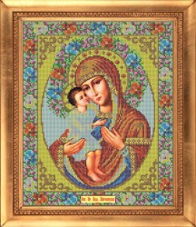 Набор для вышивания бисером GALLA COLLECTION арт.И 022 Икона Божией Матери Жировицкая 27x32 см