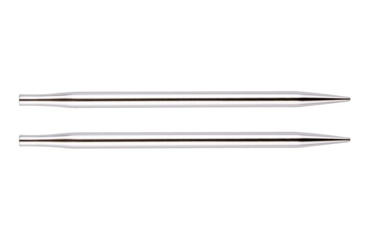 10424 Knit Pro Спицы съемные Nova Metal 4мм для длины тросика 20см, никелированная латунь, серебристый, 2шт