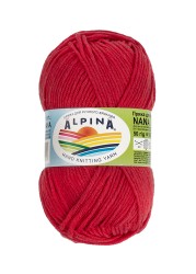 Пряжа ALPINA NANA (70% хлопок, 30% полиамид) 10х50г/105м цв.24 красный