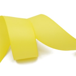 Лента Ideal репсовая в рубчик шир.38мм цв. 640 желтый уп.27,42м