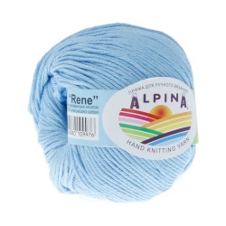 Пряжа ALPINA RENE (100% мерсеризованный хлопок) 10х50 г/105м цв.083 голубой
