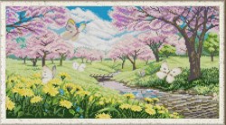 Рисунок на ткани (Бисер) КОНЁК арт. 1277 Весна пришла 25х45 см