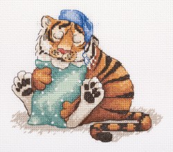 Набор для вышивания KLART арт. 8-438 Сонный тигр 17х16 см