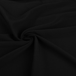 Ткань Креп, арт.5143-10, плот.300г/м,90% полиэстр 10% эластан, шир.150см, цв.10 черный уп.3м