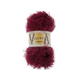 Пряжа VISANTIA TRAFKA (100% полиэстер) 5х100г/150 м цв.0086 винный