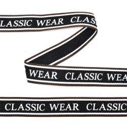 Тесьма-стропа TBY декоративная Classic wear арт.TPP03201 шир.20мм цв. черный уп.45,7м