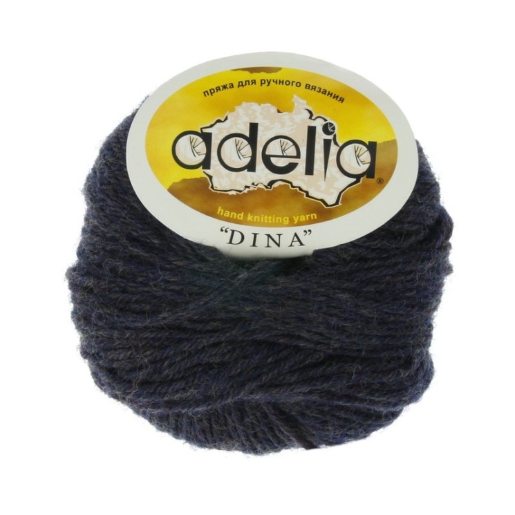 Пряжа ADELIA DINA (100% шерсть) 10х50г/100м цв.08 синий