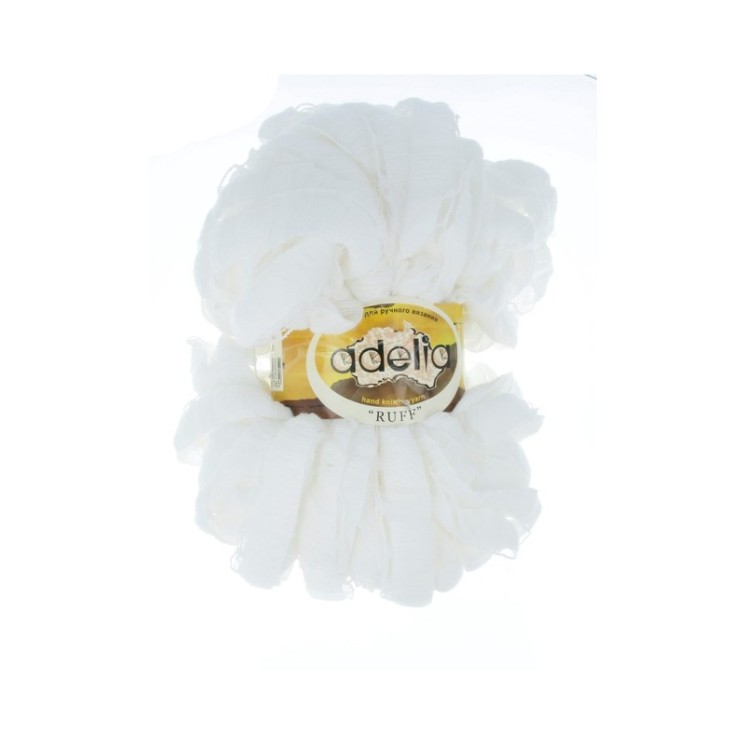 Пряжа ADELIA RUFF (100% акрил) 2х150г/60м СК цв.01 БЕЛЫЙ