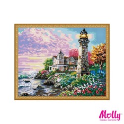 Картины мозаикой Molly арт.KM0011/1 Маяк (38 Цветов) 40х50 см