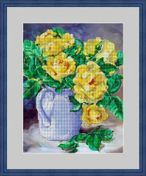 Набор для вышивания бисером GALLA COLLECTION арт.Л 340 Желтые розы 23х29 см