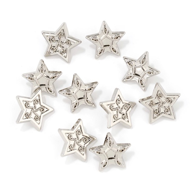 Набор пуговиц JESSE JAMES арт.0035 ASSORTED ITEMS-STAR COMBO SILVER упак (1 упак)