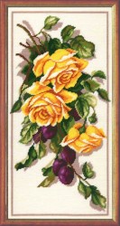 Набор для вышивания пряжей QUICK TAPESTRY арт. TS62 Розы и сливки 38х77 см