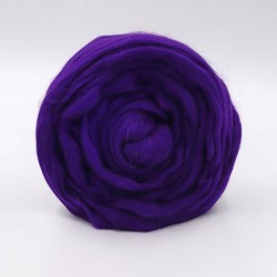 Шерсть для валяния ТРО "Гребенная лента" (100%полутонкая шерсть) 100г цв.0698 т.фиолетовый