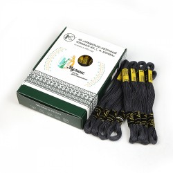 Нитки мулине цв.7208 т.серый 24х8м С-Пб