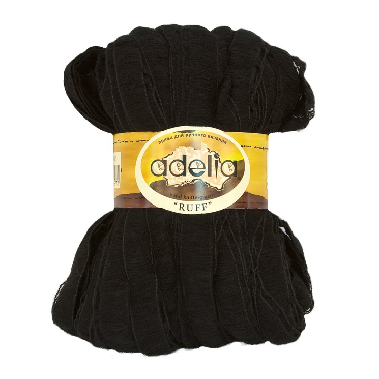 Пряжа ADELIA RUFF (100% акрил) 2х150г/60м СК цв.02 ЧЕРНЫЙ