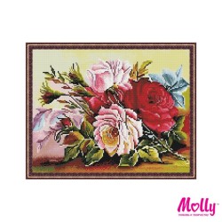 Картины мозаикой Molly арт.KM0013/1 Красота цветов (37 Цветов) 40х50 см
