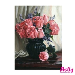 Картины по номерам Molly арт.KH0052 Розы (12 Цветов) 15х20 см