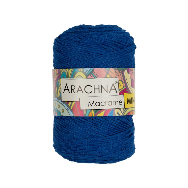 Пряжа ARACHNA Macrame Mini (80% хлопок, 20% полиэстер) 4х250г/200м цв.11 синий