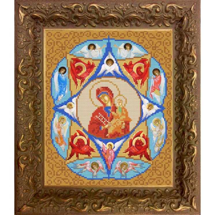 Рисунок на ткани (Бисер) КОНЁК арт. 9217 Богородица Неопалимая купина 20х25 см
