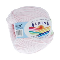 Пряжа ALPINA RENE (100% мерсеризованный хлопок) 10х50 г/105м цв.030 св.розовый