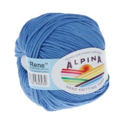 Пряжа ALPINA RENE (100% мерсеризованный хлопок) 10х50 г/105м цв.087 бл.синий