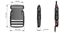 Фастекс 40мм FQS цв.черный нагрузка 70 кг уп.100 шт