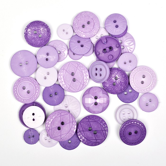 Набор пуговиц JESSE JAMES арт.0061 ASSORTED ITEMS-PURPLE упак (1 упак)