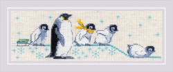 Набор для вышивания РИОЛИС арт.1975 Пингвинчики 24х8 см