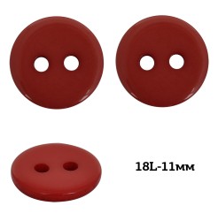 Пуговицы пластик TBY BT цв.148 красный, 18L-11мм, 2 прокола 1000 шт