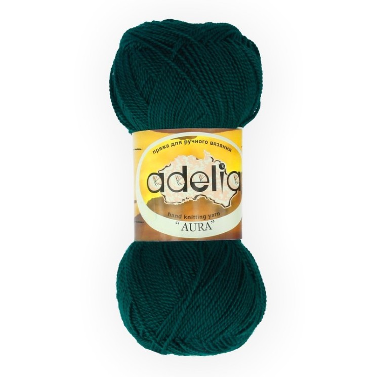 Пряжа ADELIA AURA (100% акрил) 10х50г/250м цв.091 т. зеленый