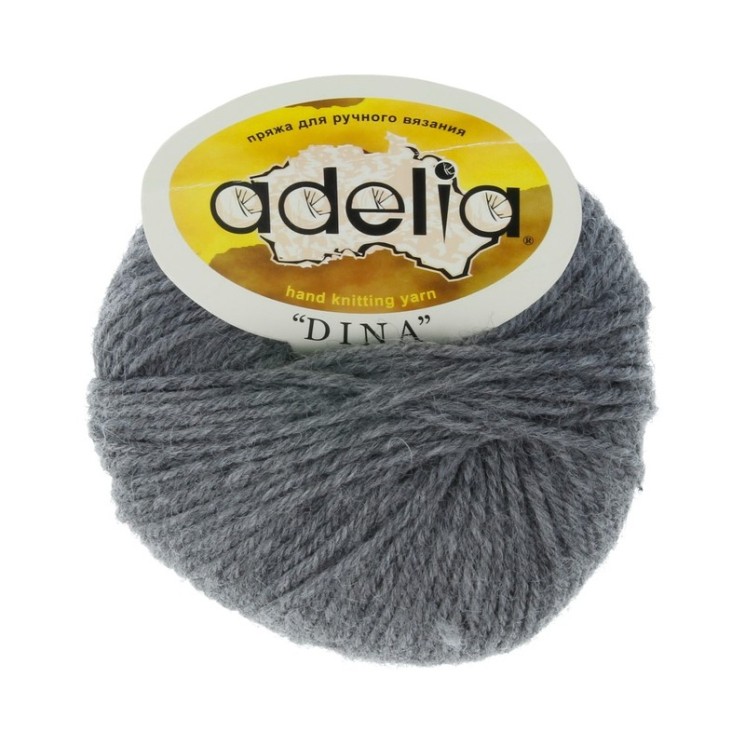 Пряжа ADELIA DINA (100% шерсть) 10х50г/100м цв.19 серый