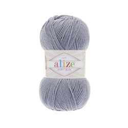 Пряжа для вязания Ализе Happy Baby (65% акрил, 35% полиамид) 5х100г/350м цв.119 серый