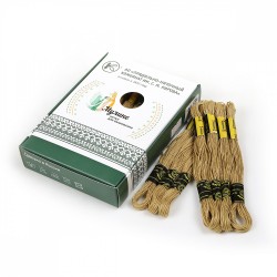 Нитки мулине цв.5200 бл.оливковый 24х8м С-Пб