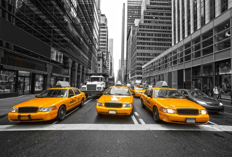 Картины по номерам Molly арт.KH0968 Желтое такси Нью-Йорка 40х50 см