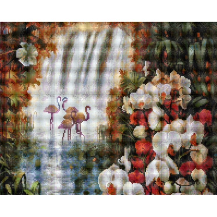 Набор Белоснежка для изготовления картин со стразами на подрамнике арт.БЛ.209-ST-S Райский сад 40х50 см