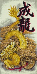 Набор для вышивания PANNA арт. I-1938 Золотой дракон 20х40 см