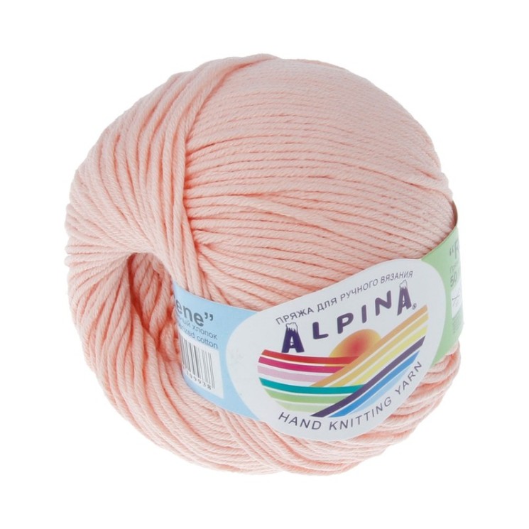 Пряжа ALPINA RENE (100% мерсеризованный хлопок) 10х50 г/105м цв.011 персиковый