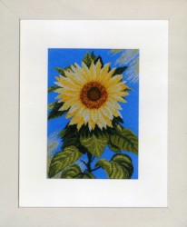 Набор для вышивания LANARTE арт.PN-0008114 Sunflower on Blue 20х28 см