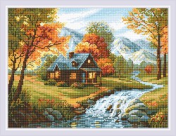 Набор "РИОЛИС" мозаичная картина арт.AM0067 Осенний пейзаж 40х30 см