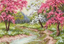 Набор для вышивания бисер-нитки МАТРЕНИН ПОСАД арт.37х49 - 0026/БН Цветущий сад