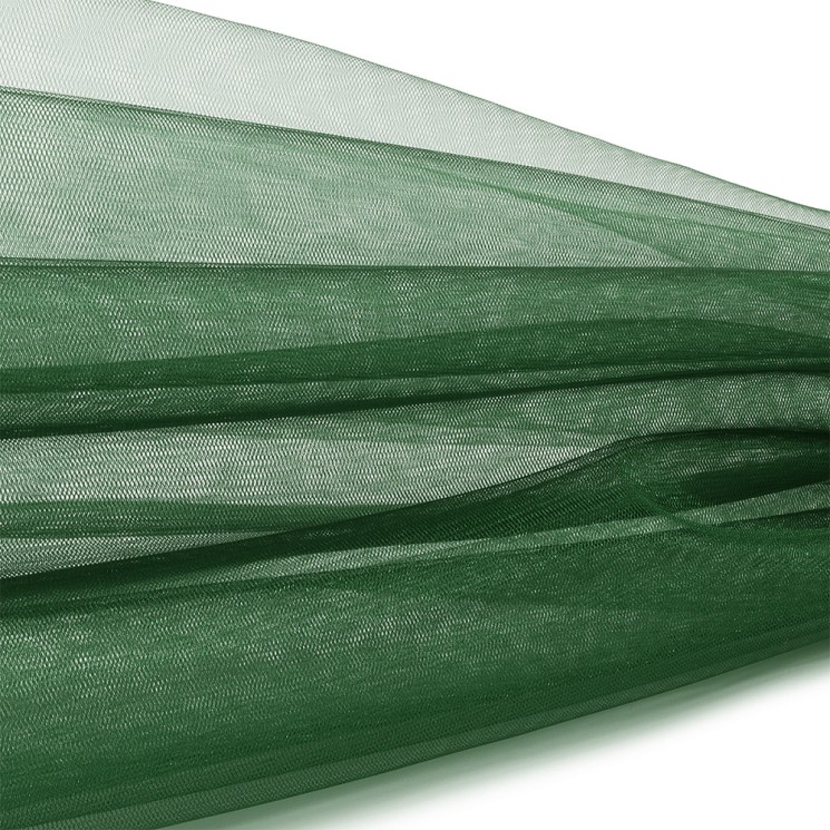 Фатин Кристалл средней жесткости блестящий арт.K.TRM шир.300см, 100% полиэстер цв. 34 К уп.5м - зеленый